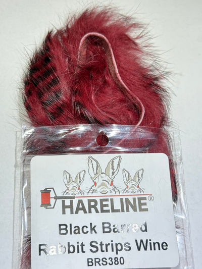 Hareline Black Barred Rabbit Strips