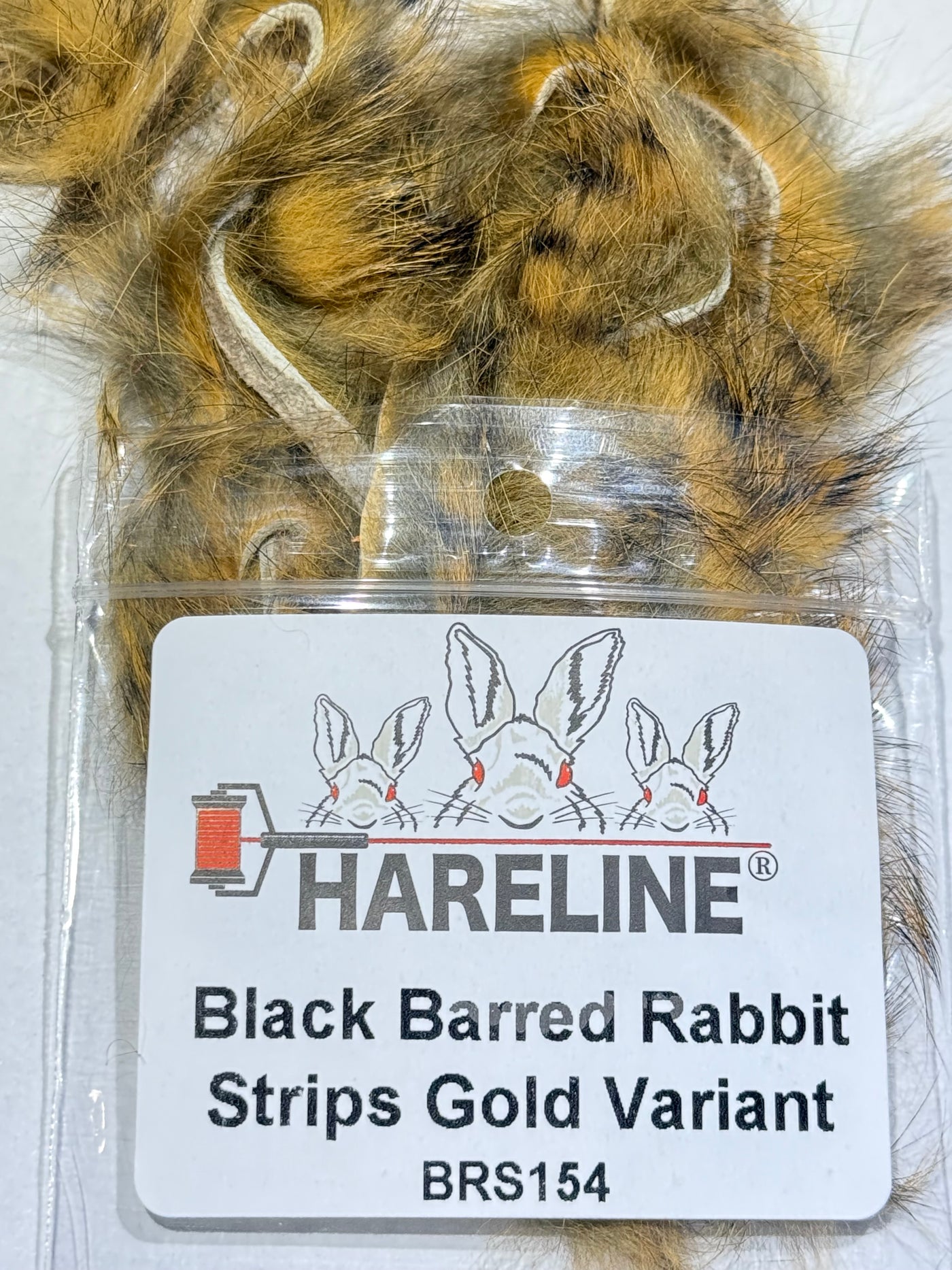 Hareline Black Barred Rabbit Strips