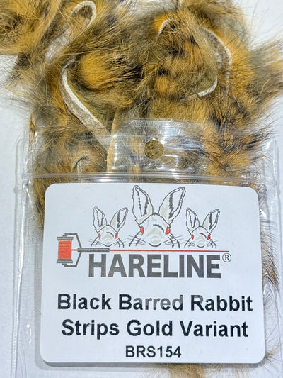 Hareline Black Barred Rabbit Strips