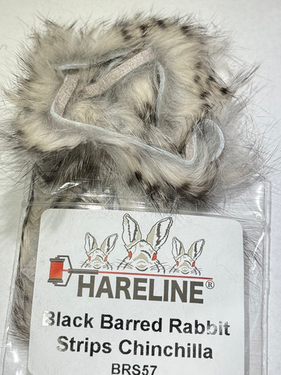 Hareline Black Barred Rabbit Strips