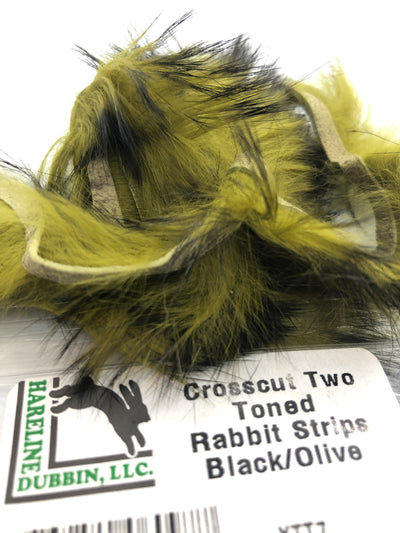 Hareline Crosscut Two Tone Rabbit Strips
