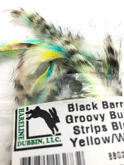 Hareline Black Barred Groovy Bunny Strips