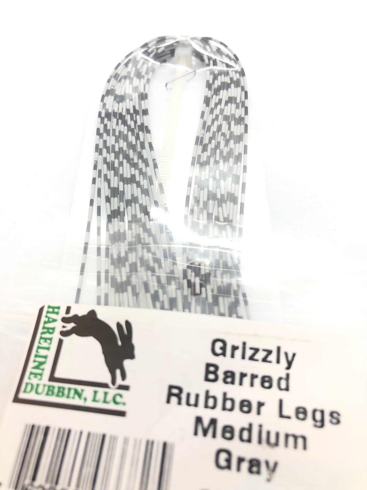 Hareline Dubbin Grizzly Barred Rubber Legs Medium