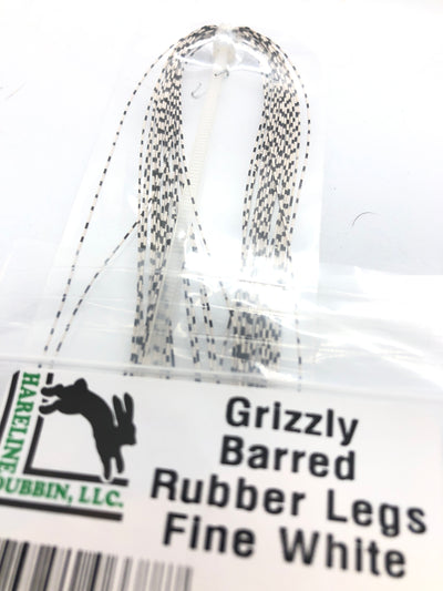 Hareline Dubbin Grizzly Barred Rubber Legs Medium