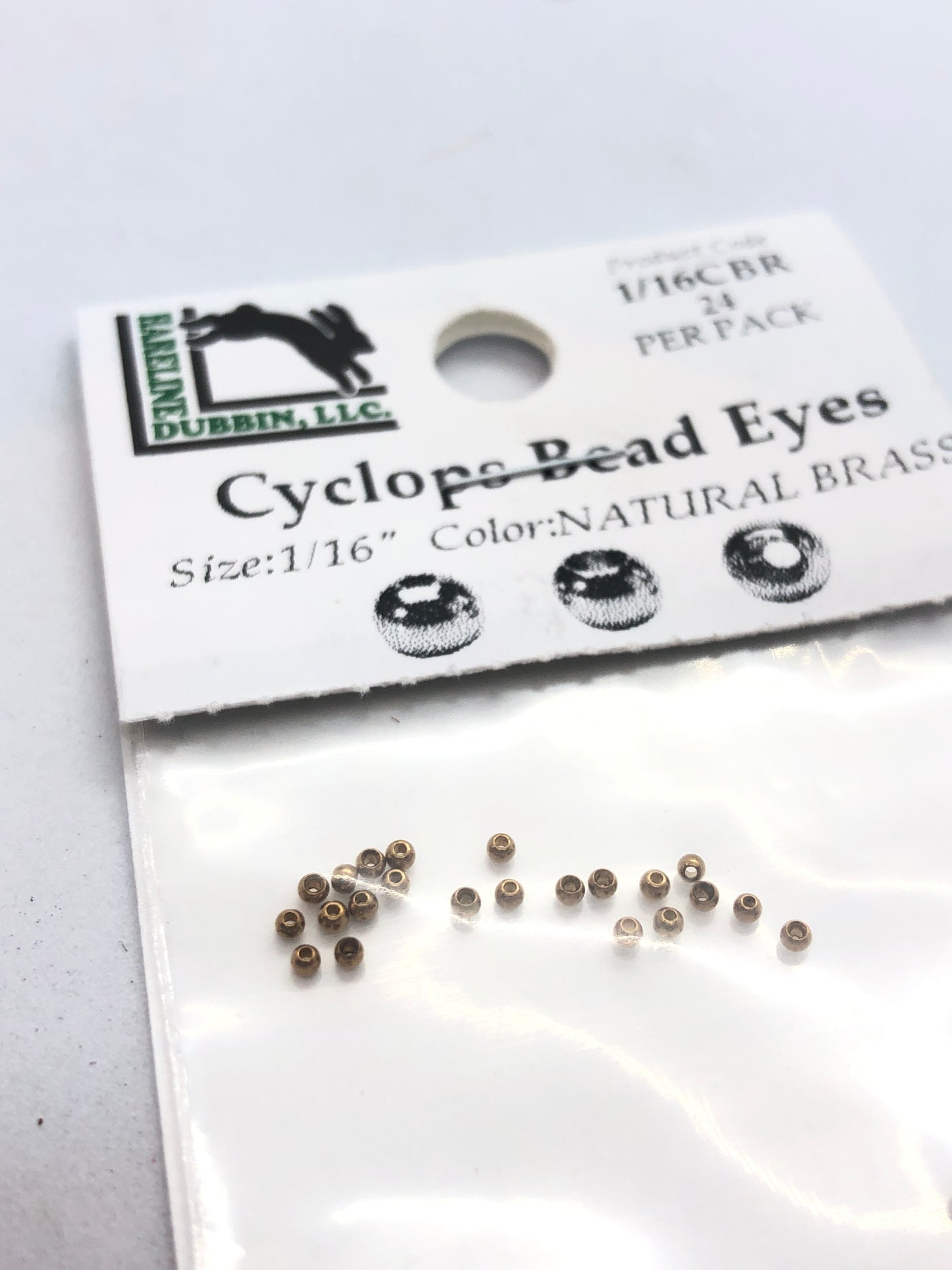 Hareline Dubbin Brass Cyclops Beads now @ 40% OFF