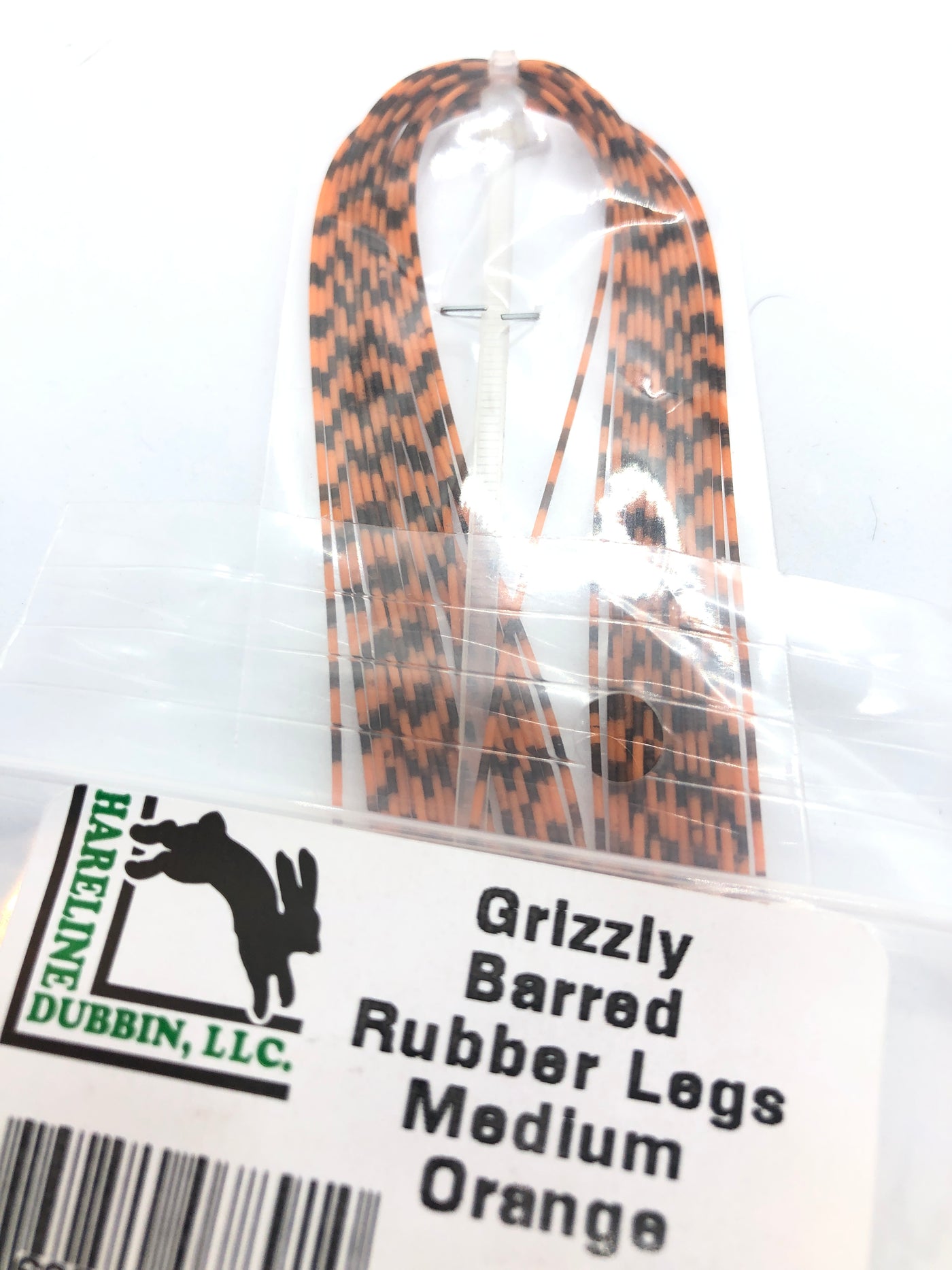 Hareline Dubbin Grizzly Barred Rubber Legs Medium