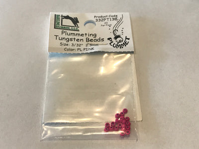 Hareline Dubbin Plummeting Tungsten Beads Fl. Pink now @ 40 % OFF