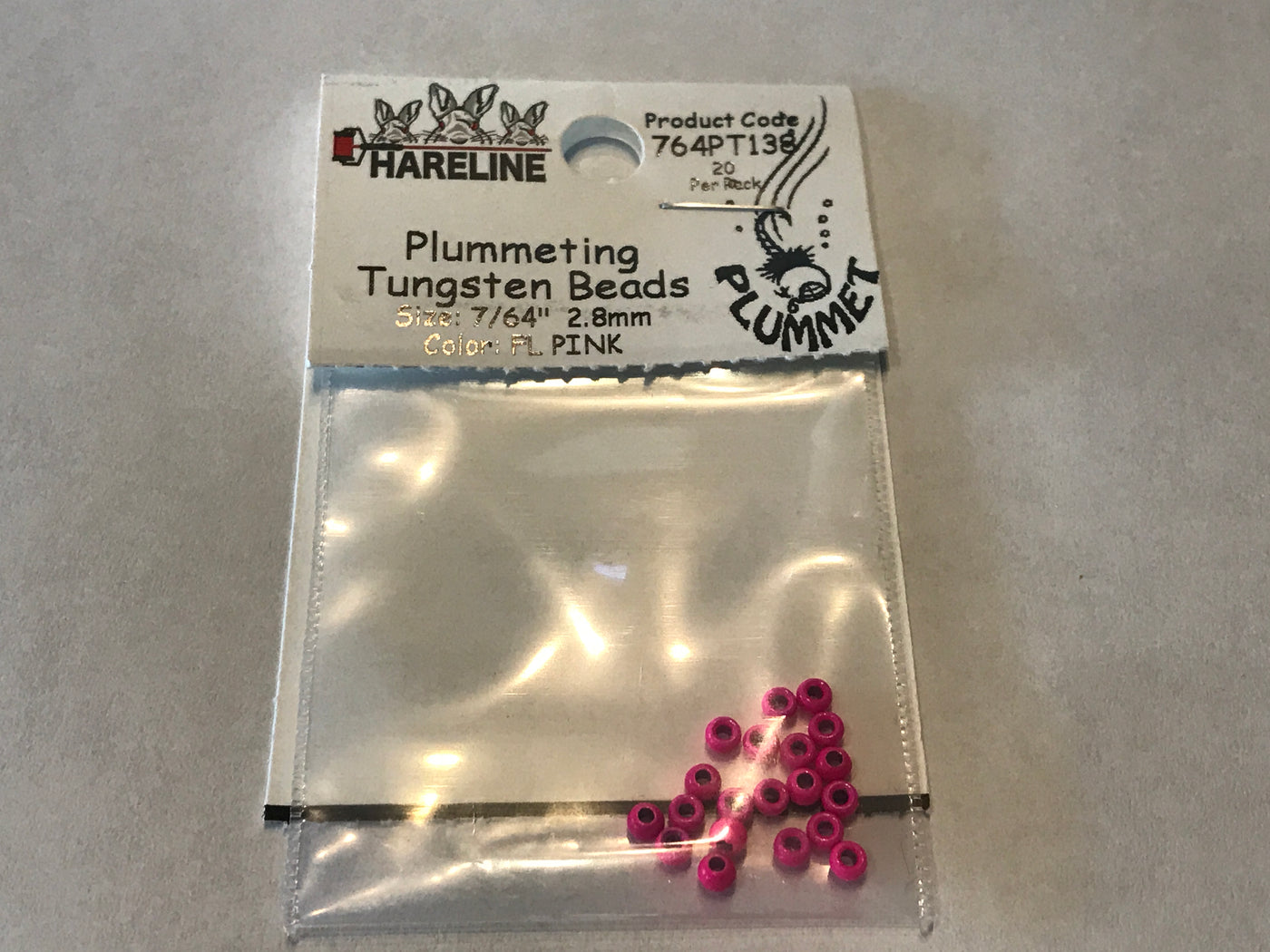 Hareline Dubbin Plummeting Tungsten Beads Fl. Pink now @ 40 % OFF