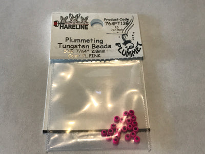 Hareline Dubbin Plummeting Tungsten Beads Fl. Pink now @ 40 % OFF